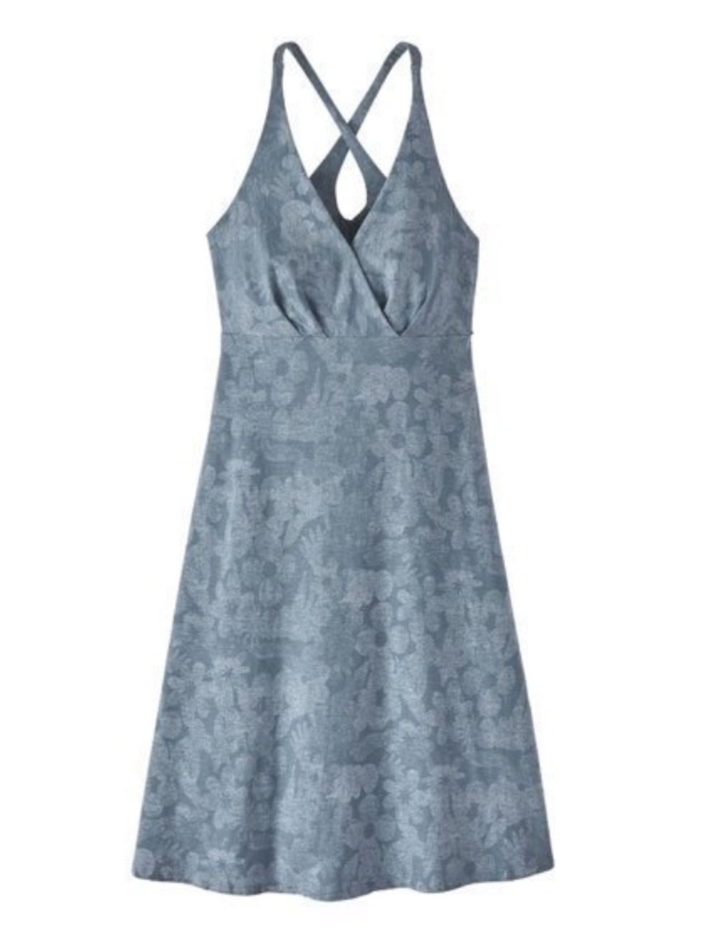 Patagonia Amber Dawn Dress Size Light Blue Floral M